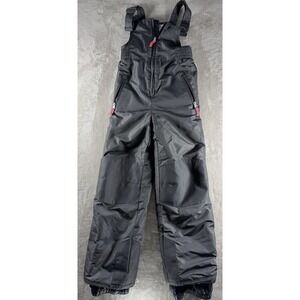 Champion Girls Insulated Snow Bib Ski Pants Black Adjustable Straps Youth Large